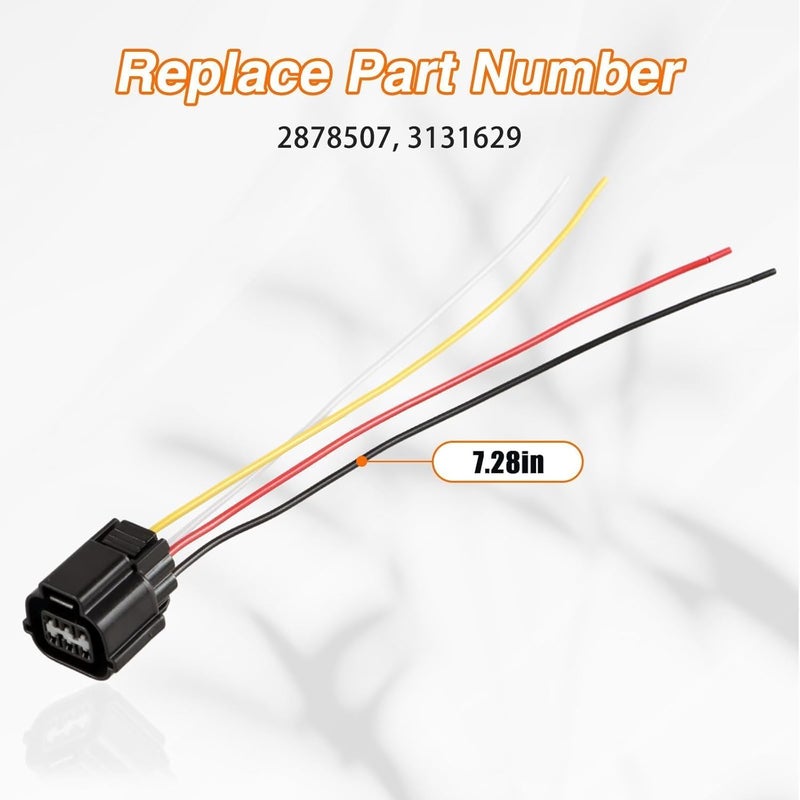 HIMARKLIF Idle Air Control Sensor Valve Connector Plug with Harness Wiring Compatible with Polaris Ranger 500 EFI 800 RZR 570 800 Sportsman 500 EFI 550 XP Replace# 2878507 - Image 3